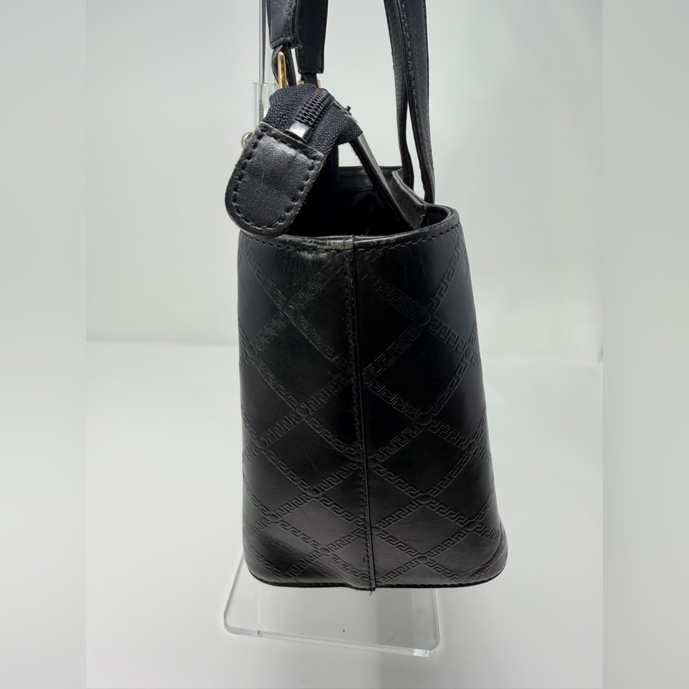 Gianni Versace Vintage Sunburst Greca Satchel 1990s w/ Medusa hardware - Picture 6 of 13